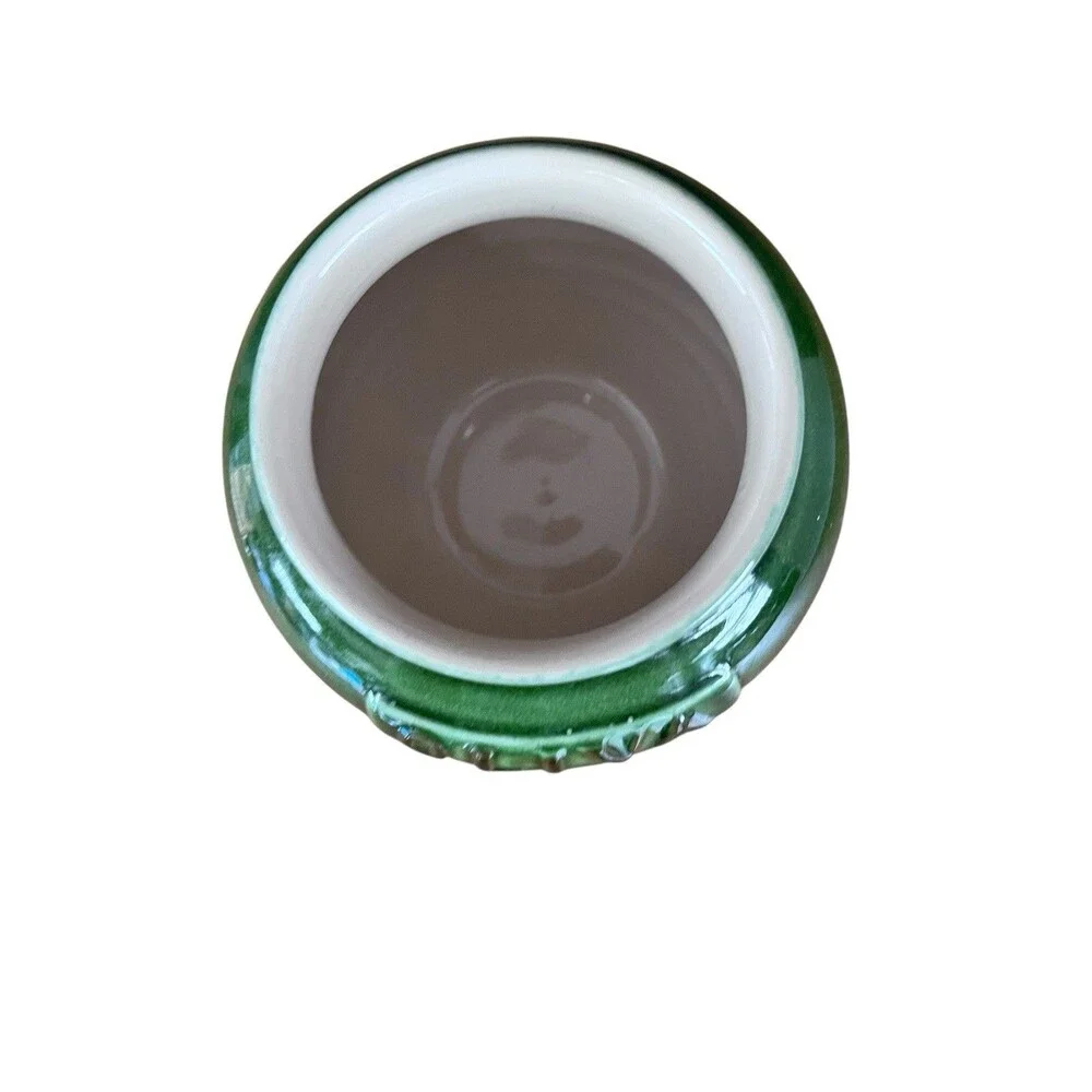 Williams Sonoma Dark Green Vase Pot Italian Olive Jar  Farmhouse French Country